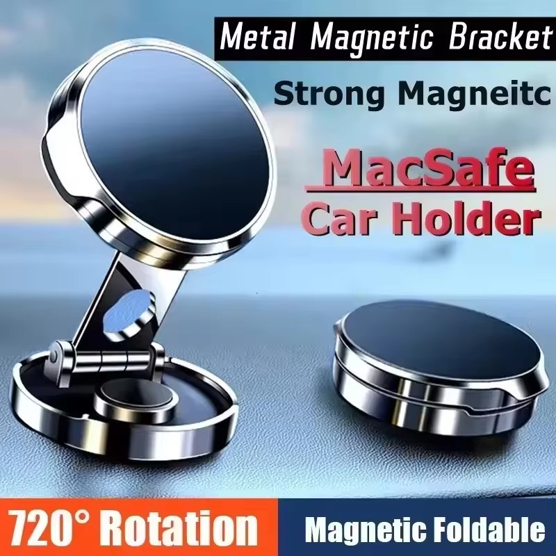 Car Phone Holder - Supporto Magnetico Pieghevole Rotondo per Auto,