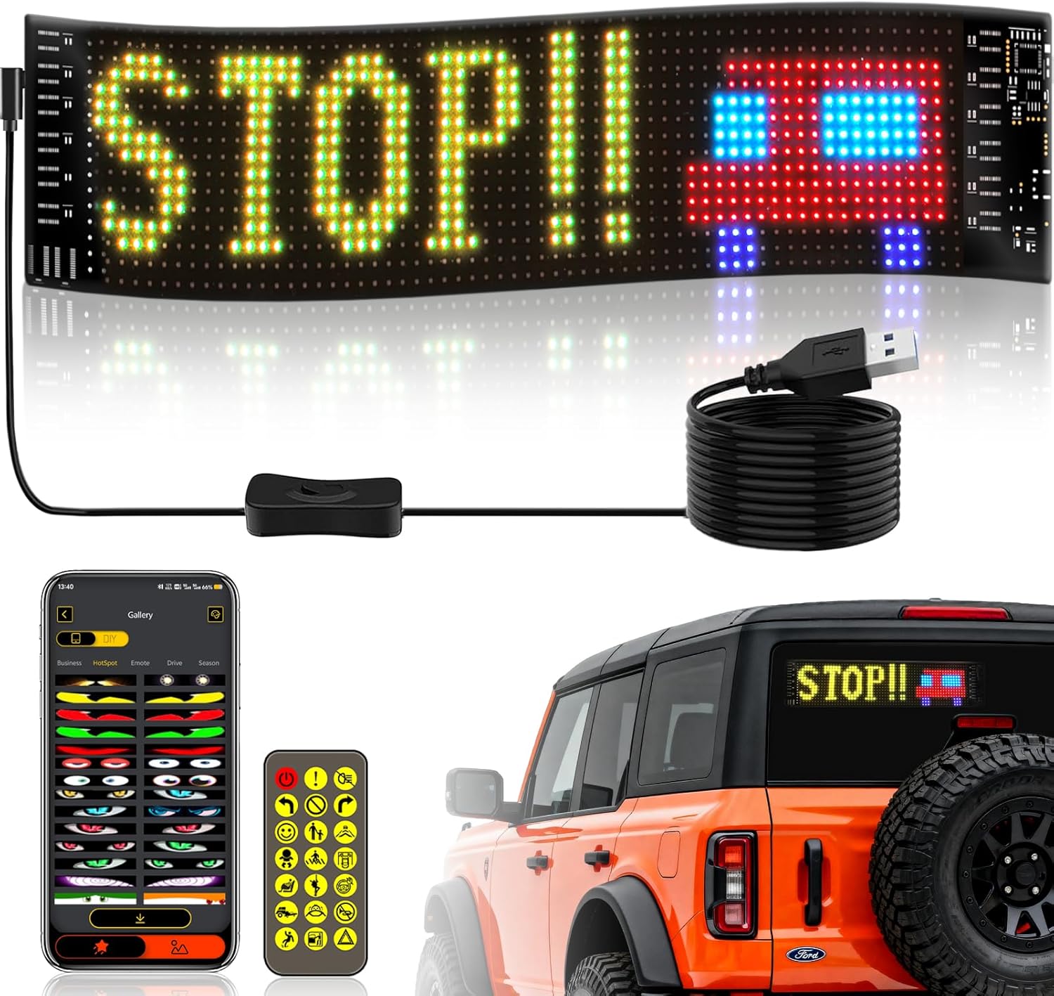 Insegna LED per Auto, Pannello - Car Led Light recensione e prezzo