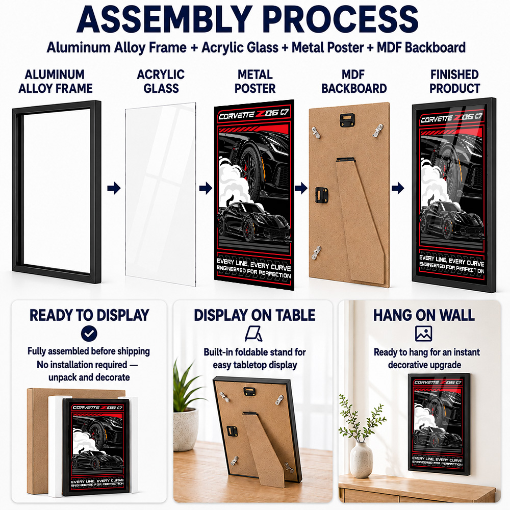 Poster in metallo con cornice  - Car Mirror recensione e prezzo